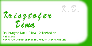 krisztofer dima business card